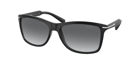 prada pr 10os|Prada Grey Gradient Rectangular Men's Sunglasses .